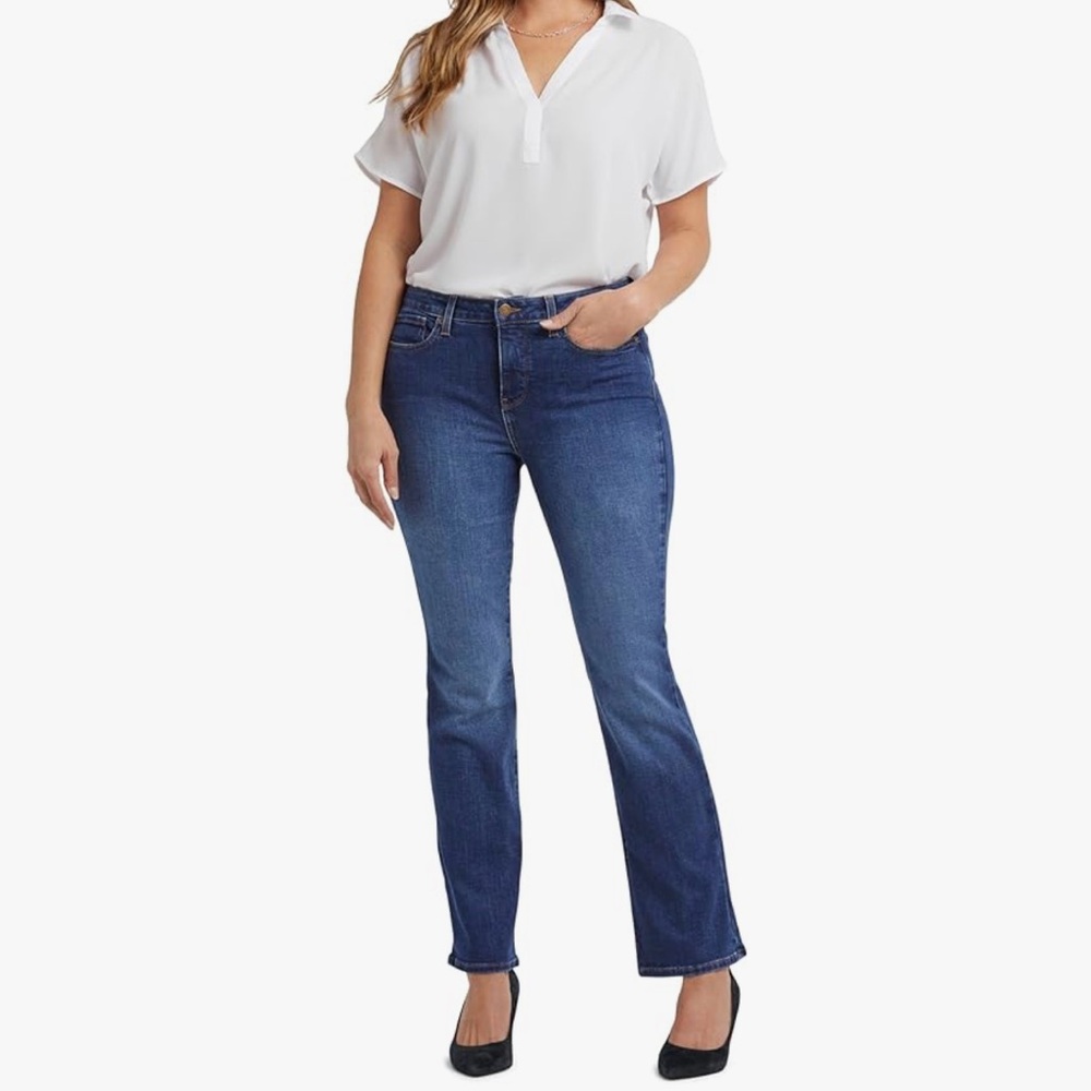 NYDJ Barbara Bootcut Tummy-Control Denim Jeans Quinn Size 14 short